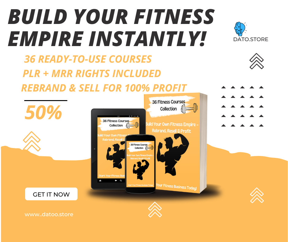 Collection of 36 Fitness Courses with PLR & MRR Rights