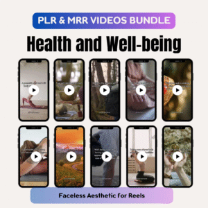 MRR Health & Well-Being Video Bundle – Faceless Marketing Reels with PLR & Master Resell Rights